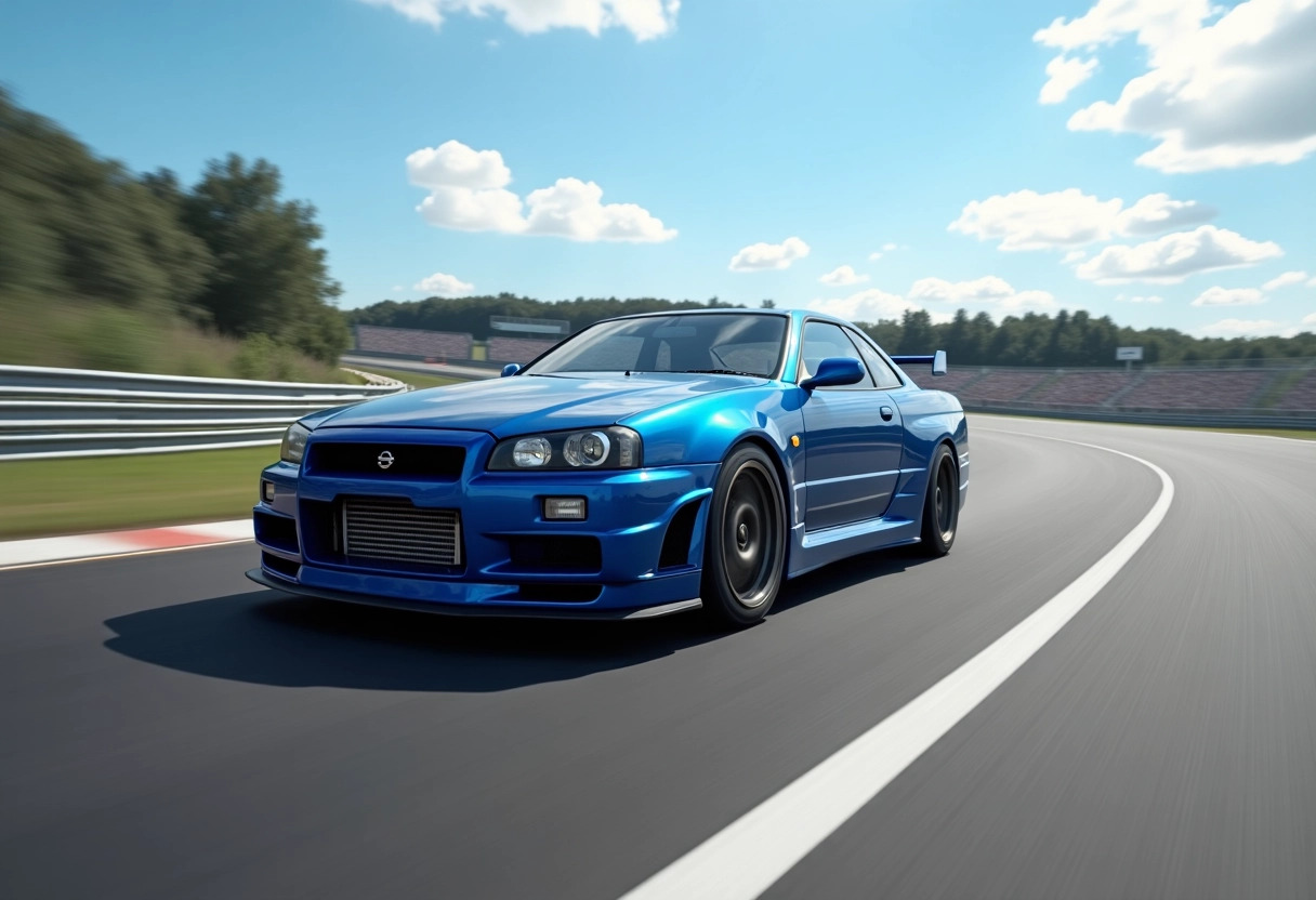 nissan r34  course de rue